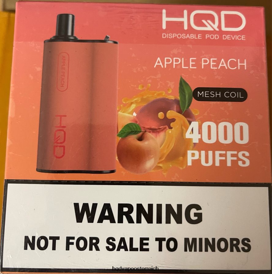 HQD BOX 4000 Züge Apfel-Pfirsich H2060F74 - HQD Vape Kaufen