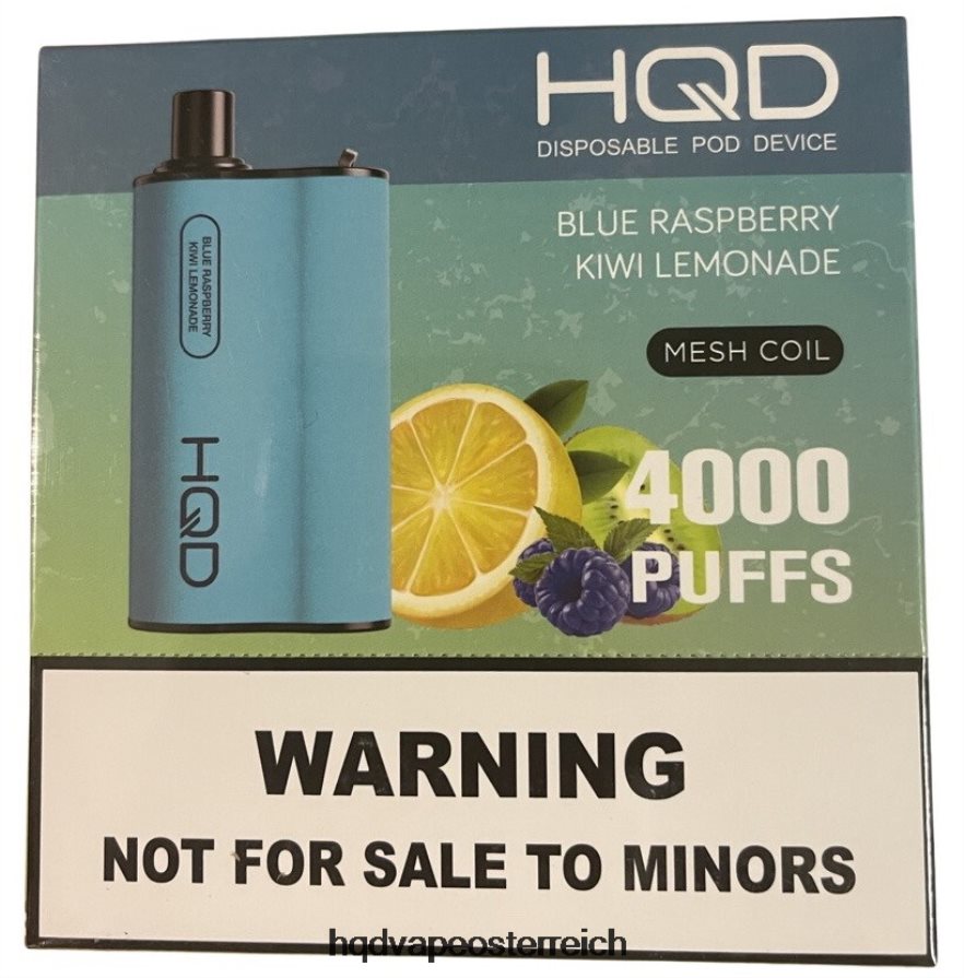 HQD BOX 4000 Züge Blaubeer-Himbeer-Kiwi-Limonade H2060F85 - HQD Vape Aufladen