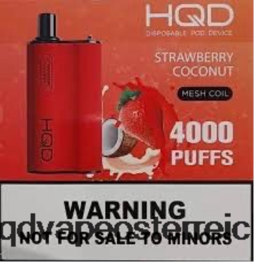 HQD BOX 4000 Züge Erdbeer-Kokosnuss H2060F112 - HQD Austria