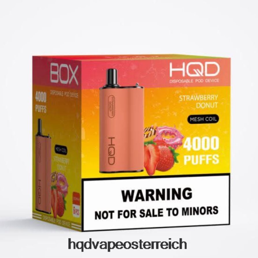 HQD BOX 4000 Züge Erdbeerdonut H2060F118 - HQD Geschmack