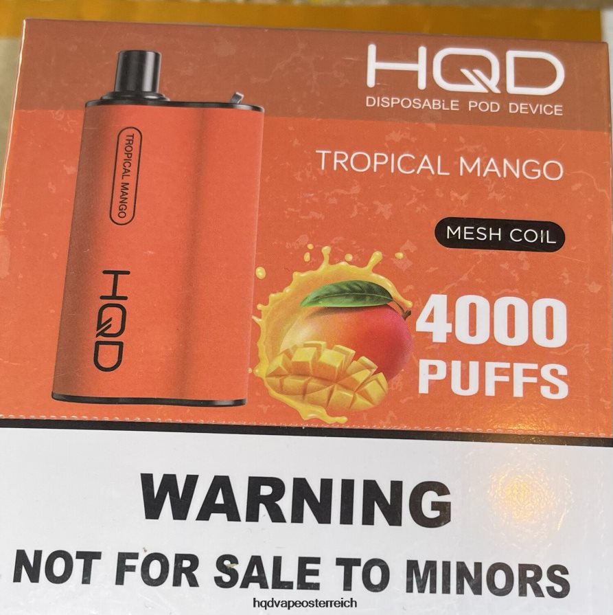 HQD BOX 4000 Züge tropische Mango H2060F79 - HQD Vape Österreich
