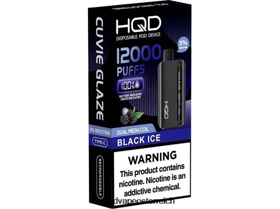 HQD CUVIE GLAZE Einweg-Vaporizer 12000 Glatteis H2060F134 - HQD Vape Kaufen