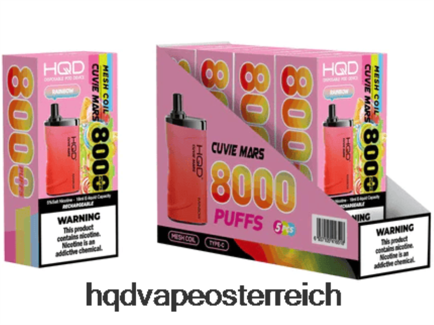 HQD CUVIE MARS Einweg Regenbogen H2060F240 - HQD Vape Sorten