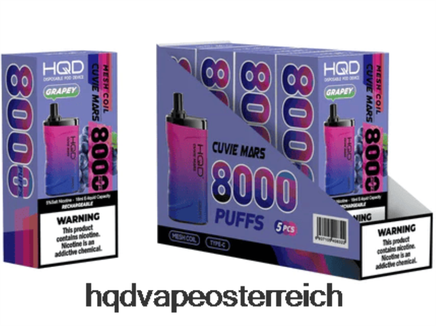 HQD CUVIE MARS Einweg traubig H2060F170 - HQD Vape Sorten
