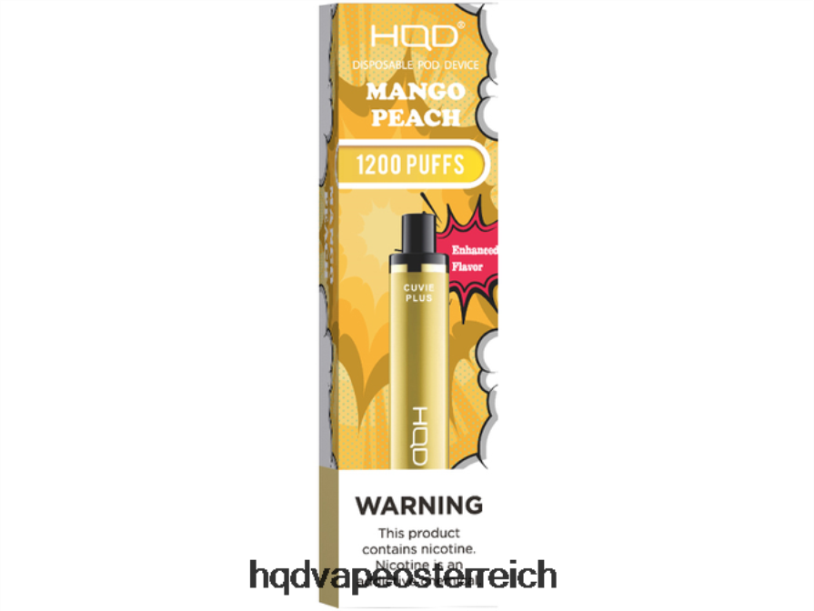 HQD CUVIE PLUS Einweg-Vapor Mango-Pfirsich H2060F217 - HQD Flavors Vape