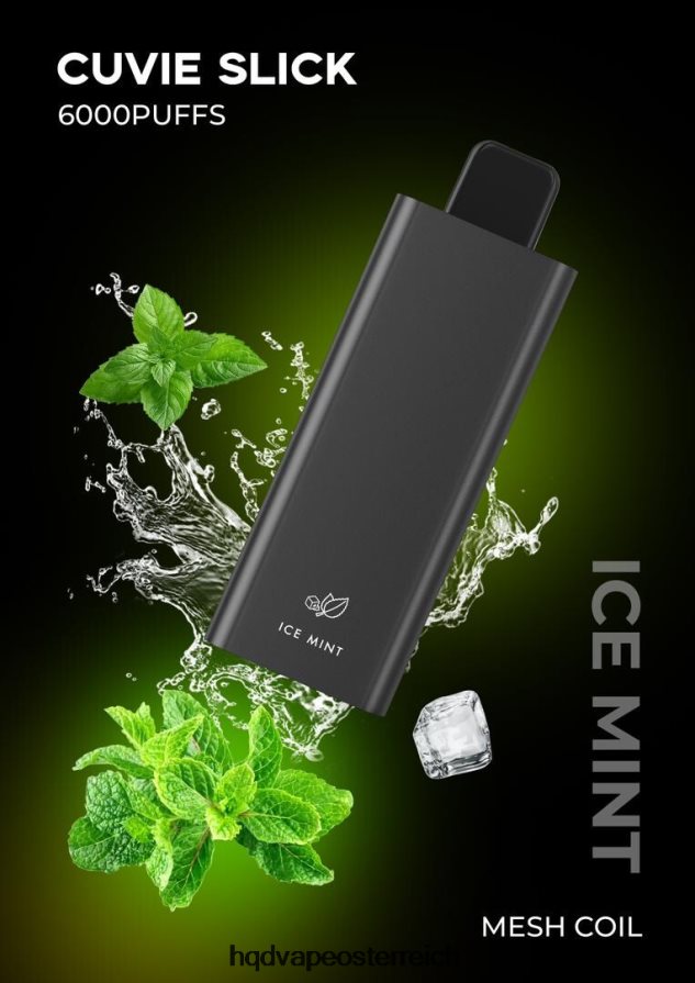 HQD CUVIE SLICK 6000 Züge glatte Eisminze H2060F27 - HQD Flavors Vape