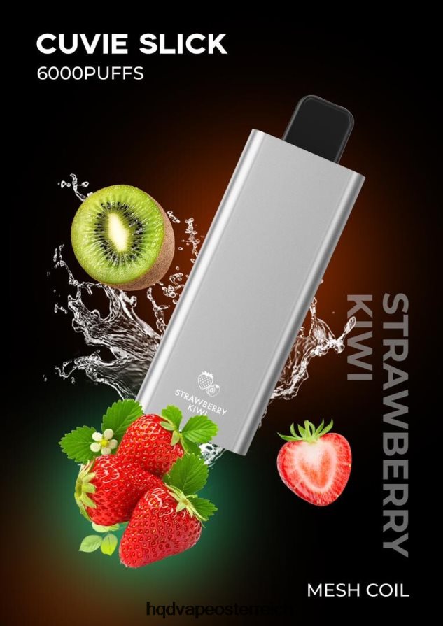 HQD CUVIE SLICK 6000 Züge glatte Erdbeer-Kiwi H2060F24 - HQD Vape Kaufen