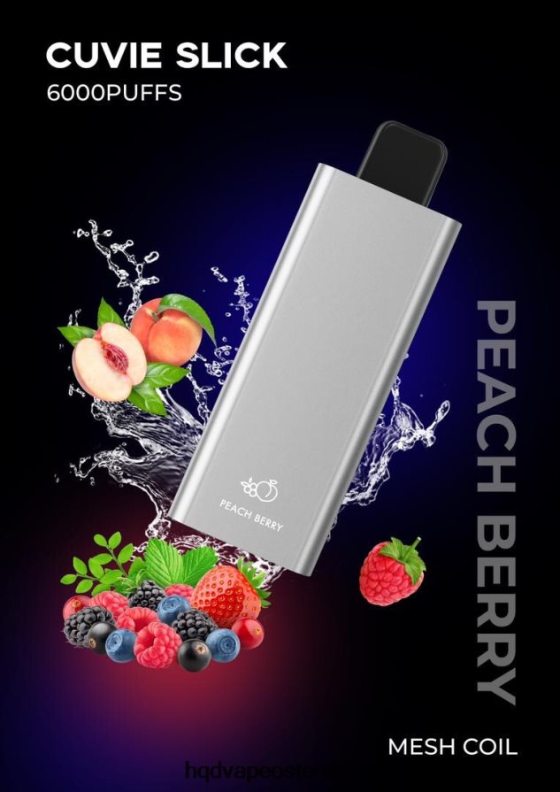 HQD CUVIE SLICK 6000 Züge glatte Pfirsichbeere H2060F26 - HQD Vape Preis