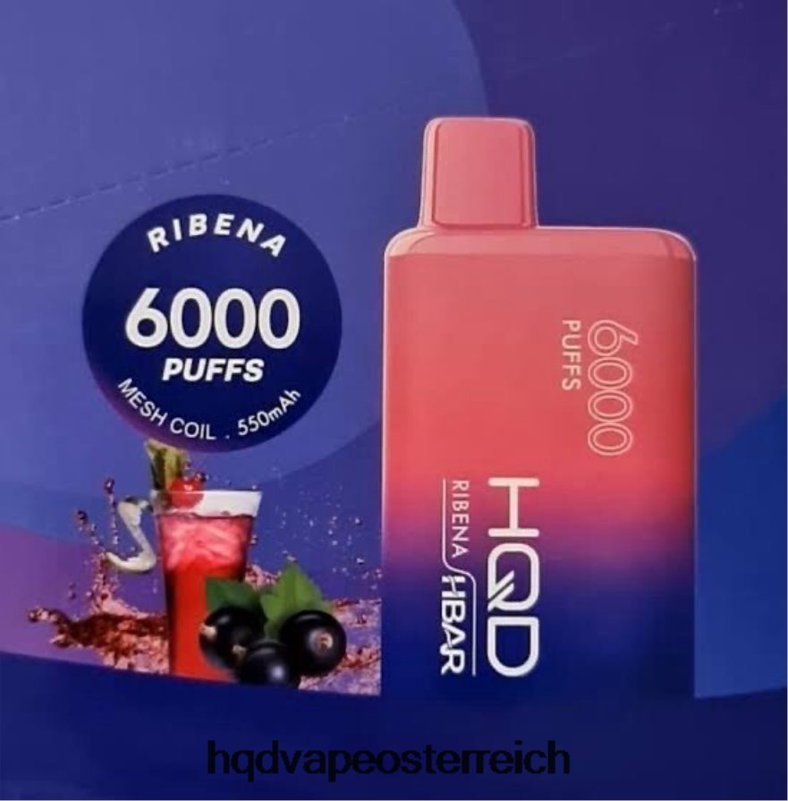 HQD HBAR 6000 Züge Ribena H2060F53 - HQD Vape Wien