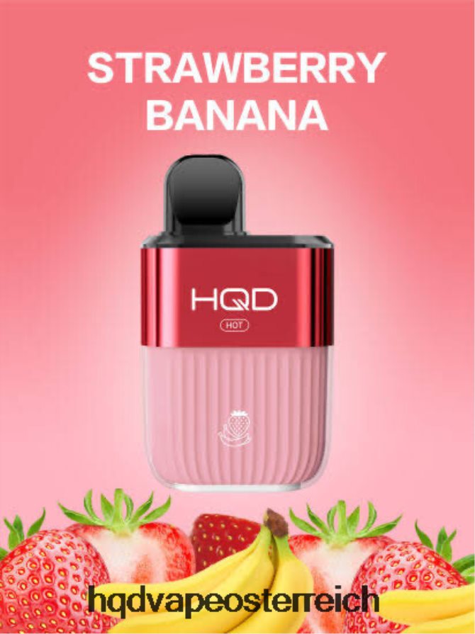 HQD HOT 5000 Züge Erdbeere Banane H2060F69 - HQD Vape Österreich